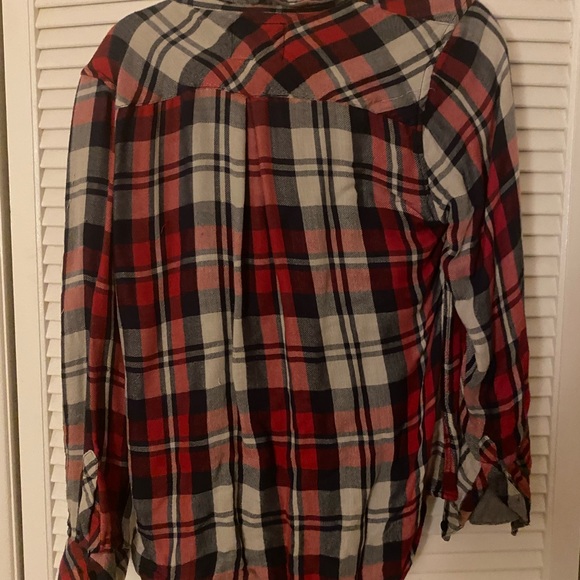 Rails red and navy flannel size medium - Picture 3 of 5